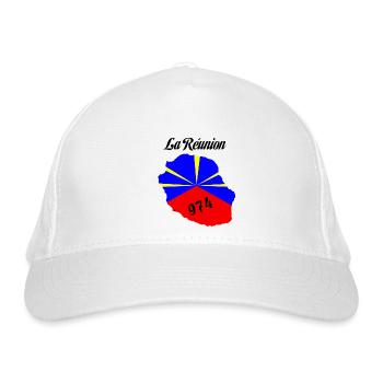 la réunion - Casquette classique bio - blanc - Devant