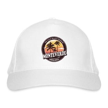 Monteverde Costa Rica Vintage Design - Bio-Baseballkappe - Weiß - Vorne
