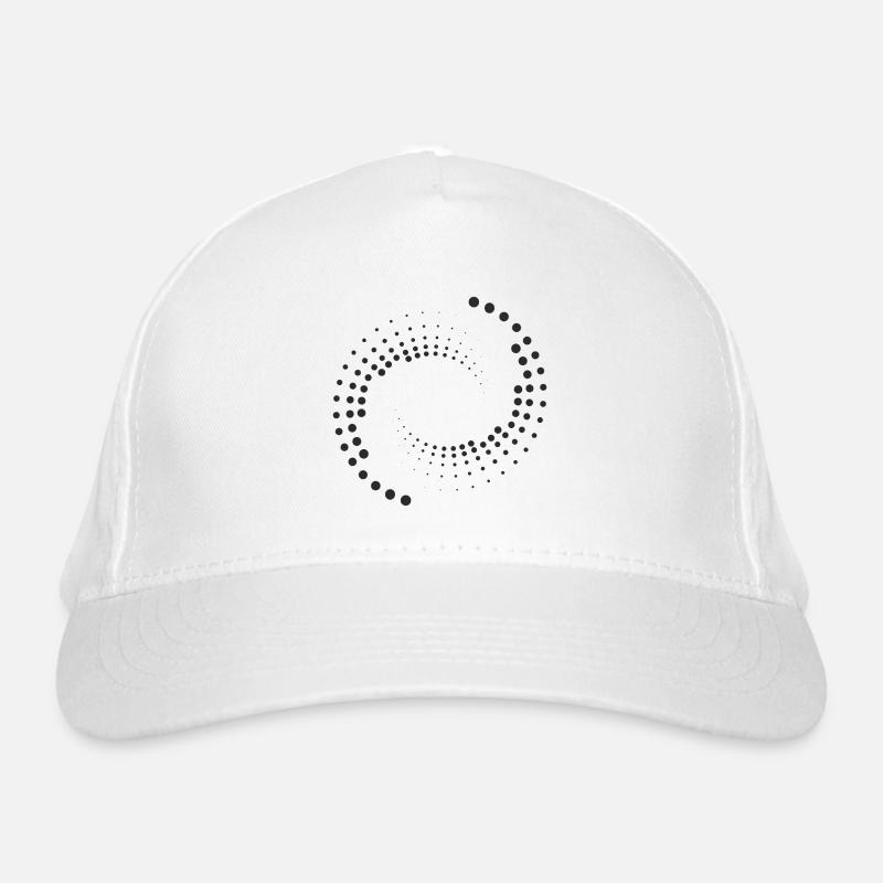 Spiral with black circles Organic Baseball Cap
