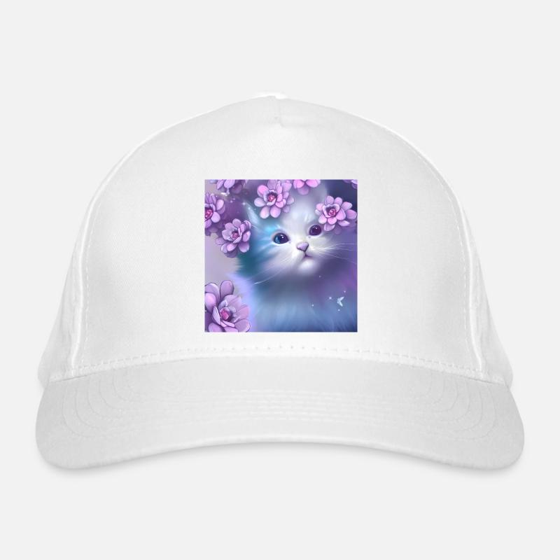 Cute kitten - Organic Baseball Cap - white