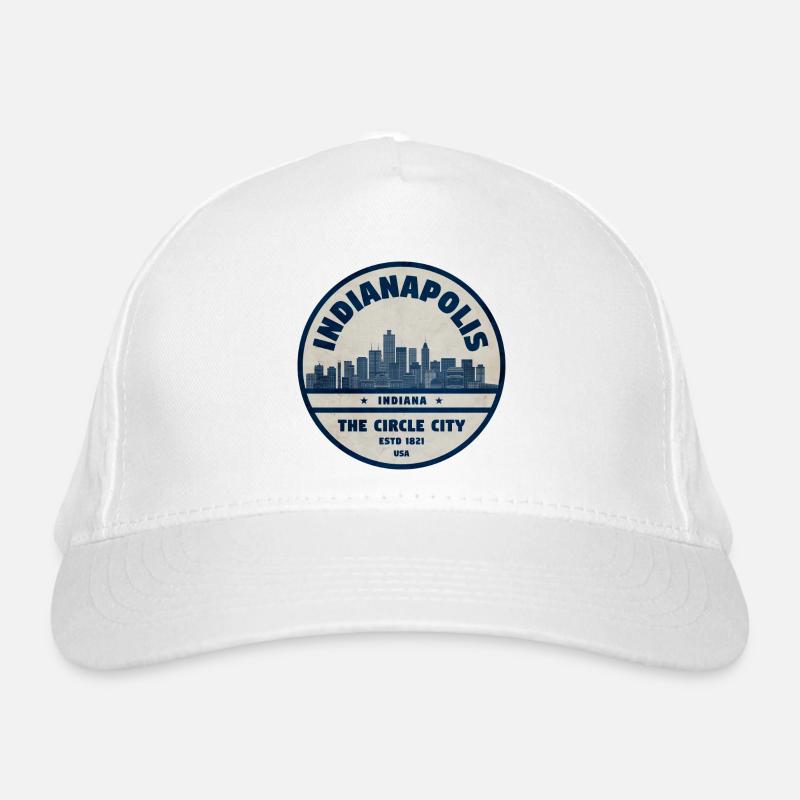 Indianapolis Skyline County Town Organic Baseball Cap