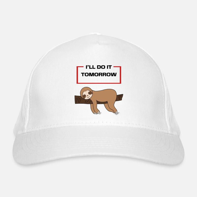 Animal Lazy Statement Hammock Sloth Sleeping Organic Baseball Cap