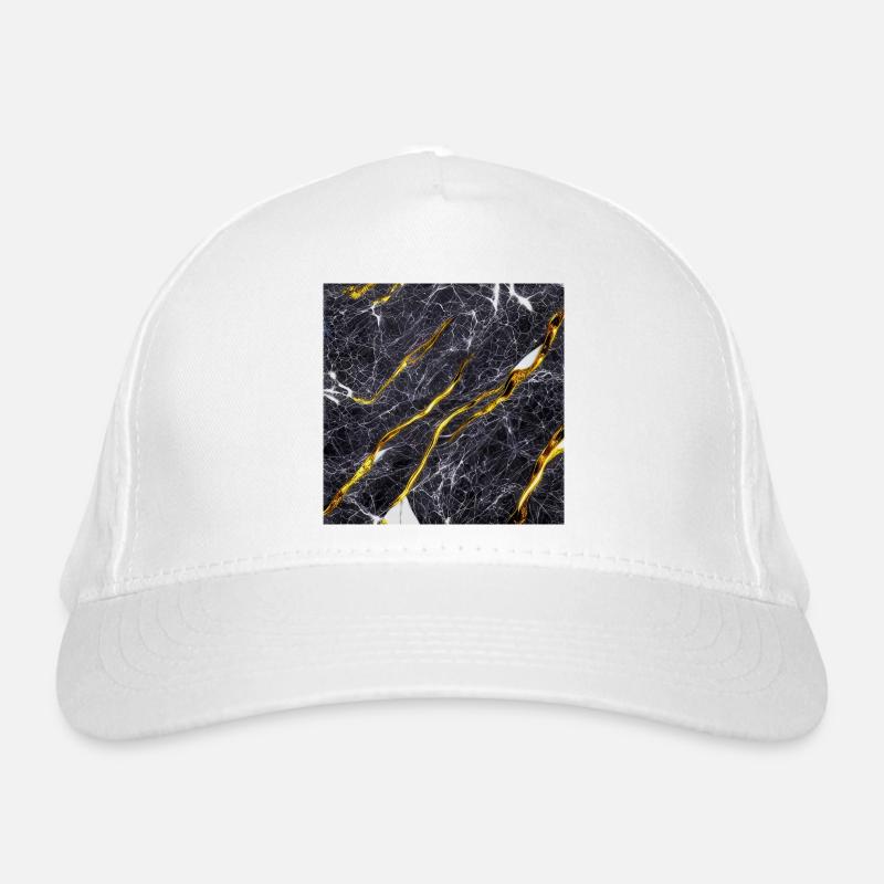 Marbre Texture Or Noir Casquette classique bio