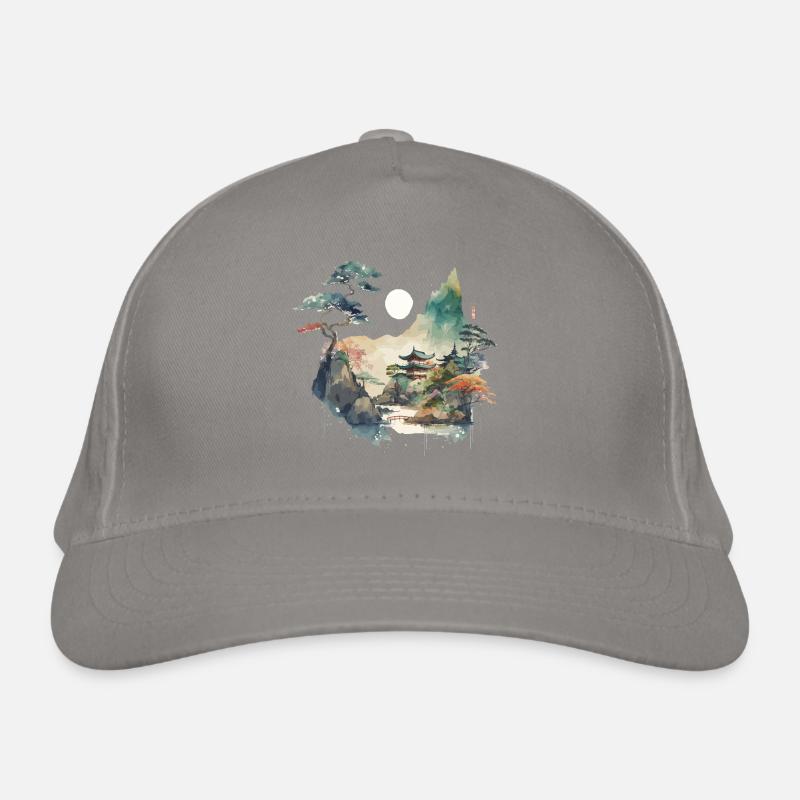 Temple Landscape Organic Baseball Cap