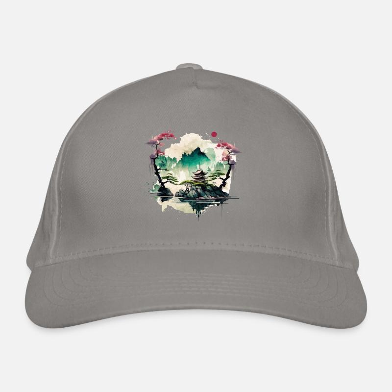 Chinese Temple on a Cliff Organic Baseball Cap
