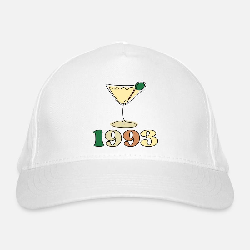 Geburtstag 1993 - LINE ART COCKTAIL GLAS Bio-Baseballkappe