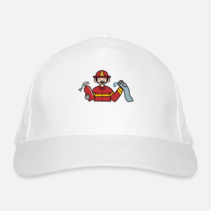 Fire hose fire extinguisher fire brigade rescuer Organic Baseball Cap
