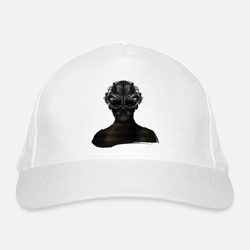 Fantasie Portrait eines Ausserirdischen Wesens Bio-Baseballkappe