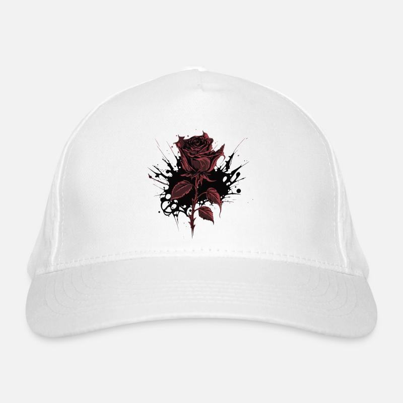 Red Rose Goth Gothic Organic Baseball Cap