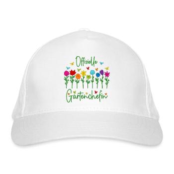 Garten Chefin Gartenarbeit Offizielle Gartenchefin - Bio-Baseballkappe - Weiß - Vorne