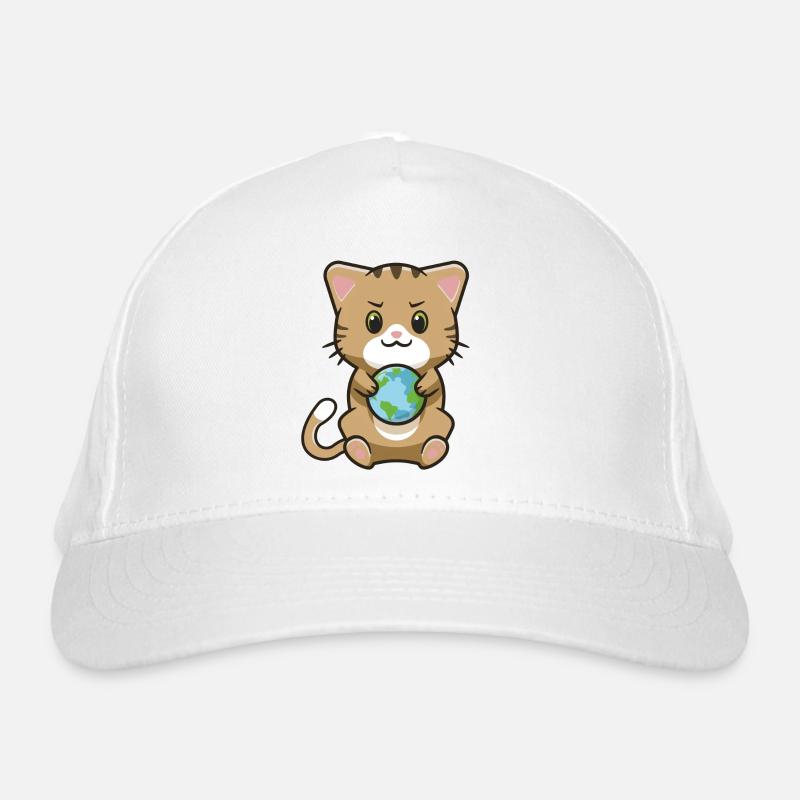 Süße Katze Erde Bio-Baseballkappe