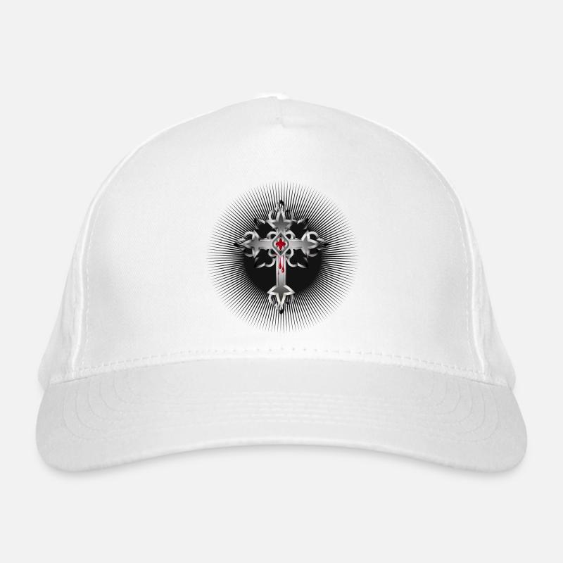 radiant Gothic cross made of Gothic elements Organic Baseball Cap