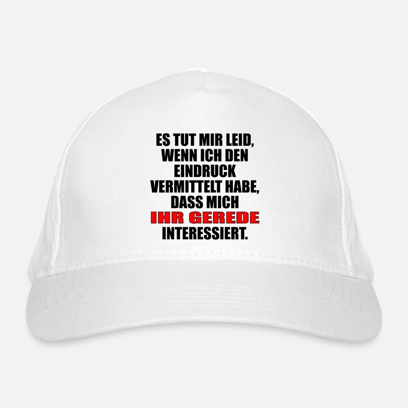 Kein Interesse Bio-Baseballkappe