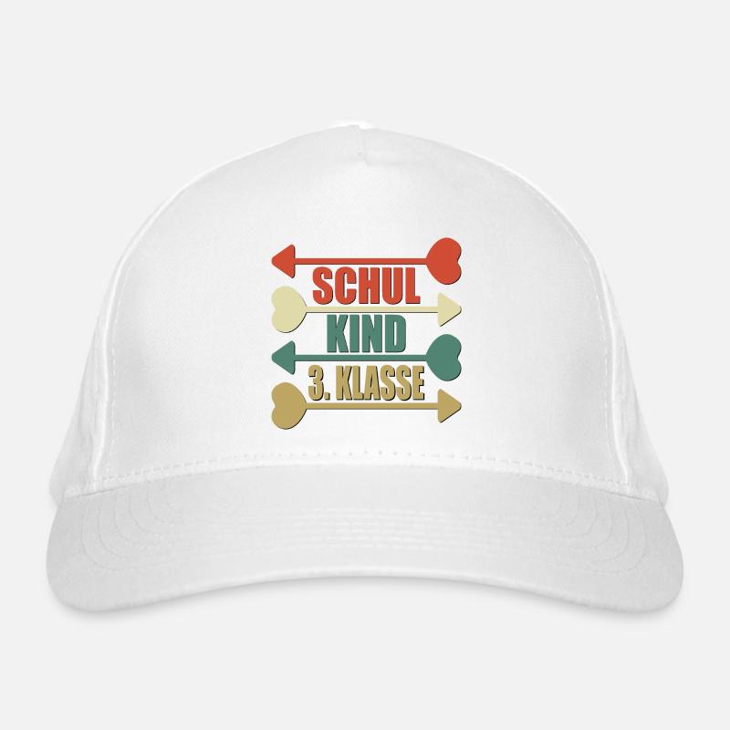 3. Klasse Grundschule RETRO SCHULKIND Bio-Baseballkappe