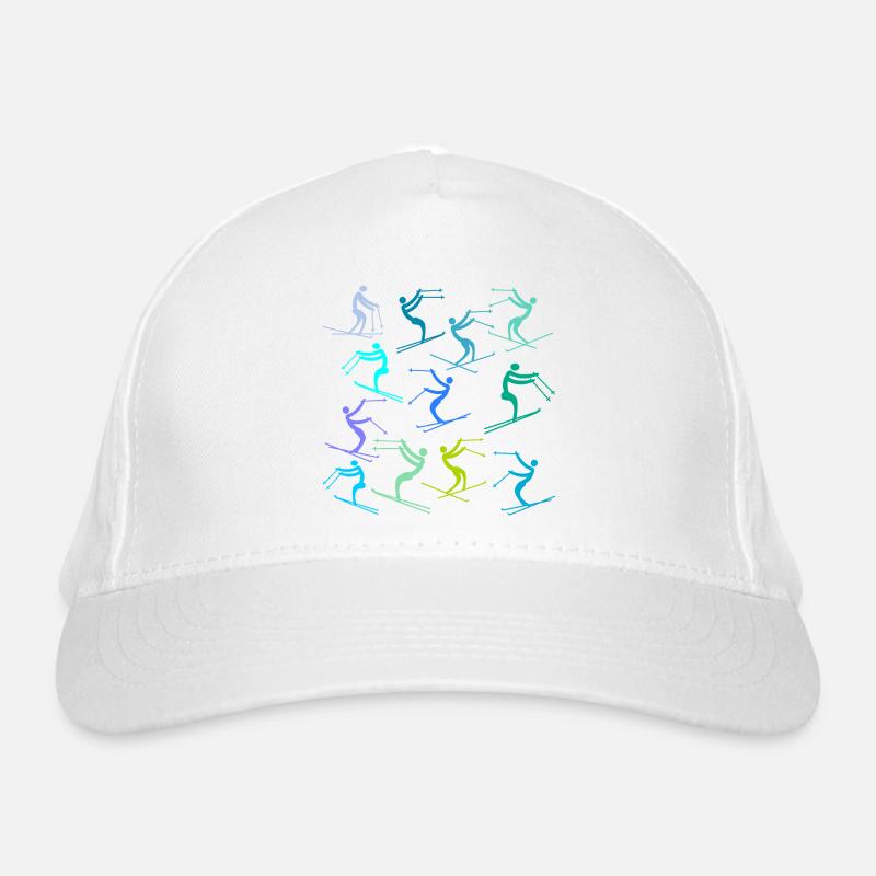 BEGINNERS SKIING SKI SLOPES Organic Baseball Cap