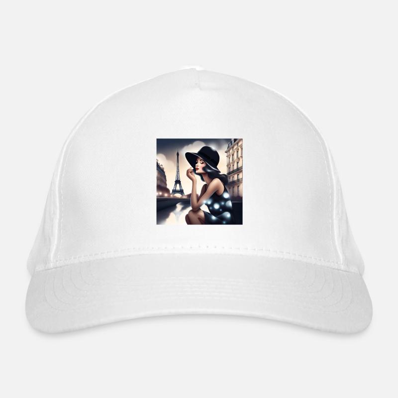 Paris, ich liebe Paris, Pasienne - Bio-Baseballkappe - Weiß