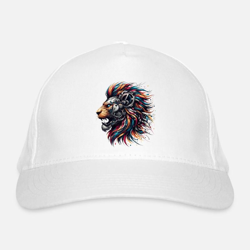 Lion Cyborg Robot Page cadeau Casquette classique bio