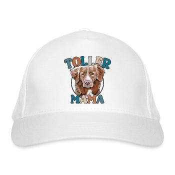 Toller Mama Nova Scotia Duck Tolling Retriever - Bio-Baseballkappe - Weiß - Vorne