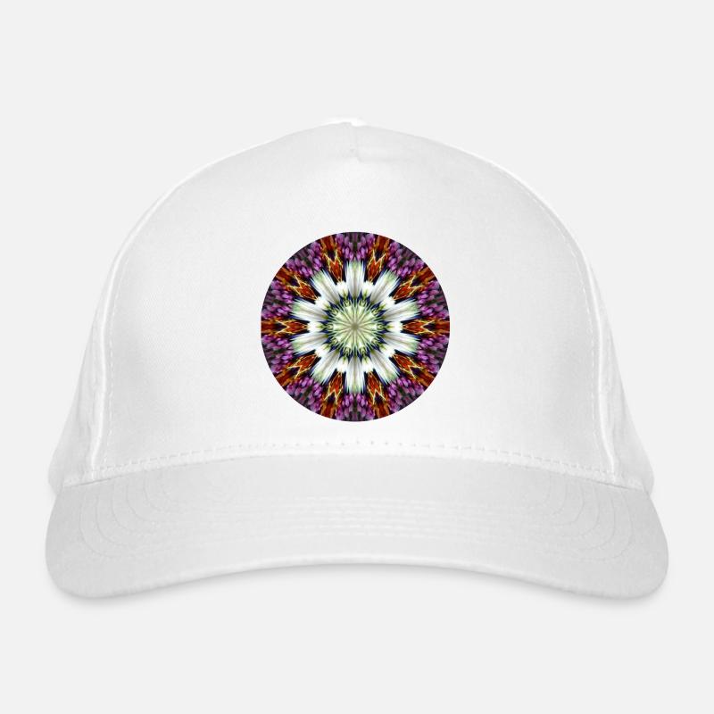 Kaleidoskopischer Blütenstern Bio-Baseballkappe