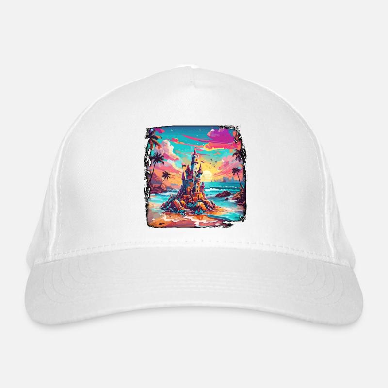 Château de sable / Construction / Jouer / Château / Vacances Casquette classique bio