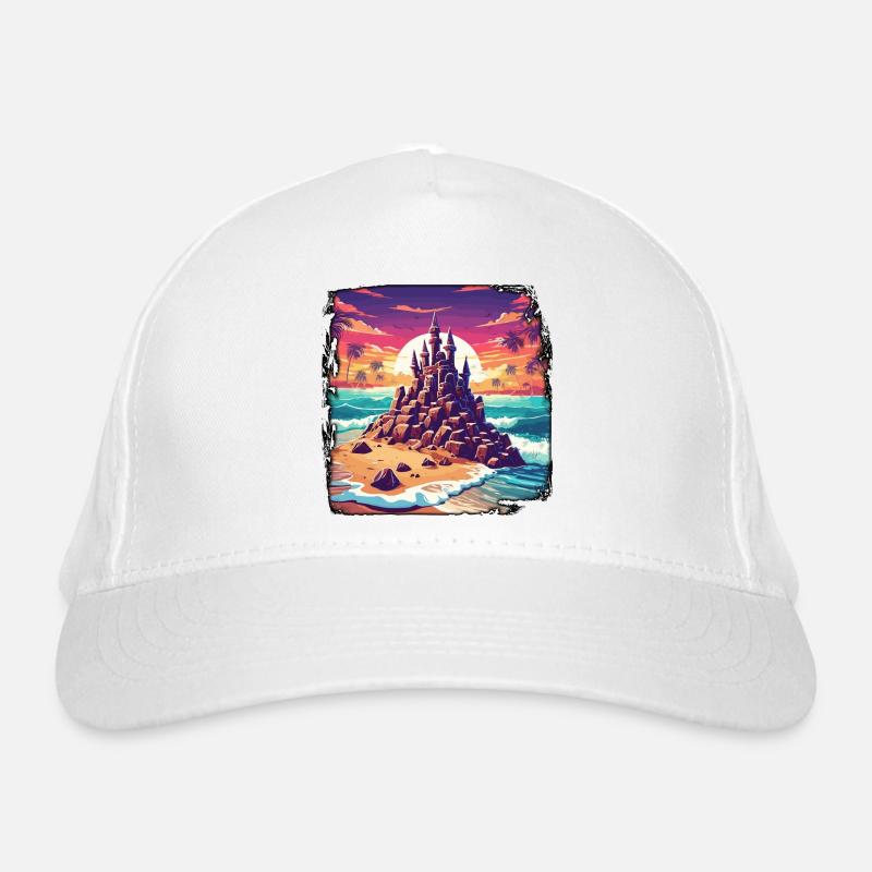Château de sable / Construction / Jouer / Château / Vacances Casquette classique bio