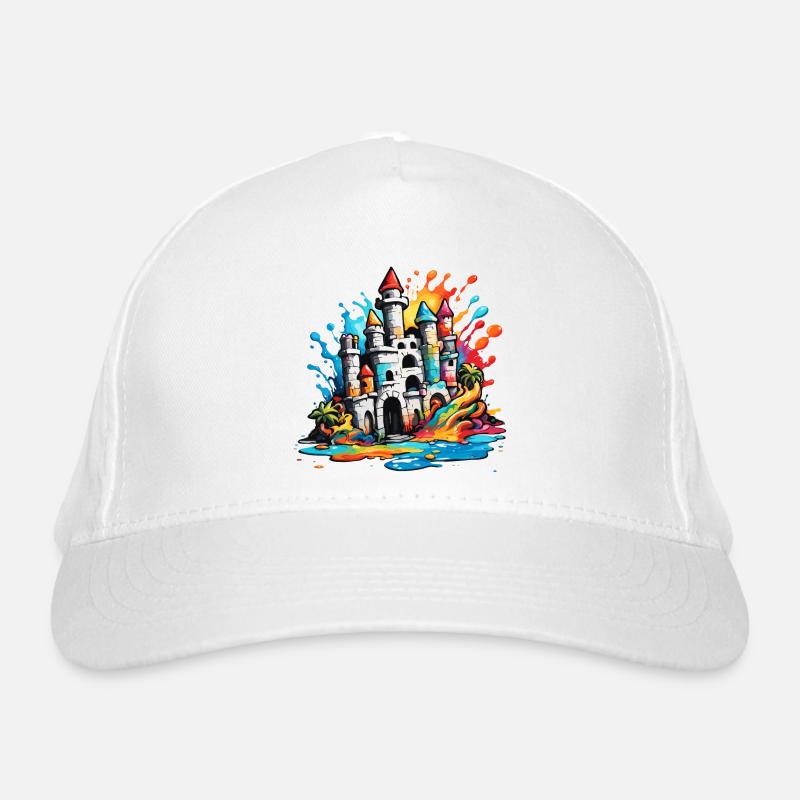 Château de sable / Construction / Jouer / Château / Vacances Casquette classique bio