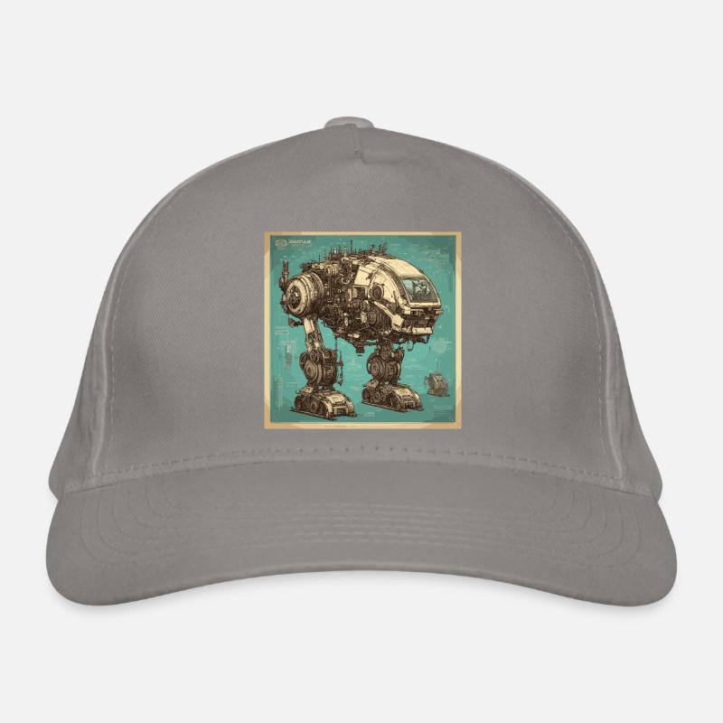 Plan / Sépia / Vintage / Rétro / Robot Casquette classique bio