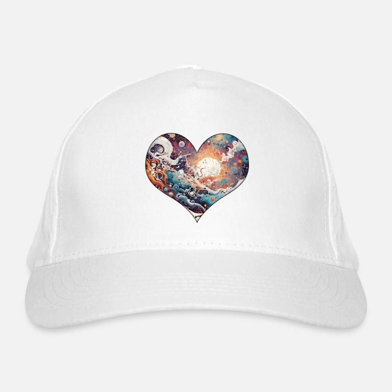 Psychedelic / Herz / Psychobilly / Goa / Form Bio-Baseballkappe
