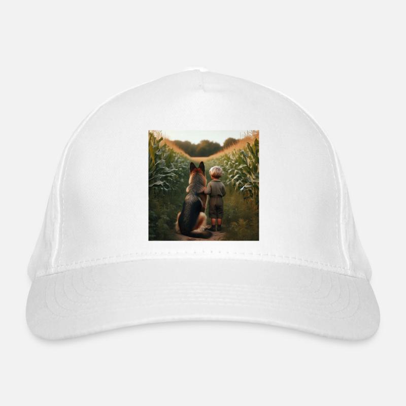 German Shepherd Art Organic Baseball Cap