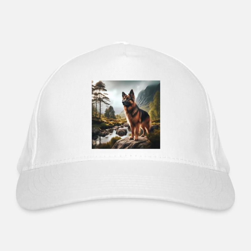 German Shepherd Art Organic Baseball Cap