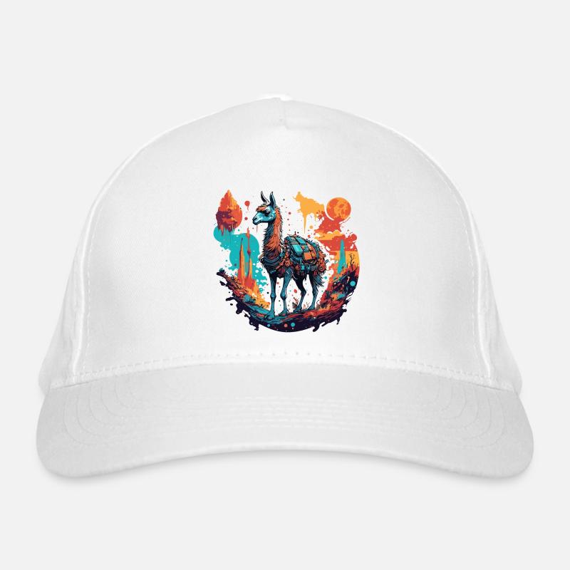 Astronaut / Weltall / Tier / Lama / Raumschiff Bio-Baseballkappe