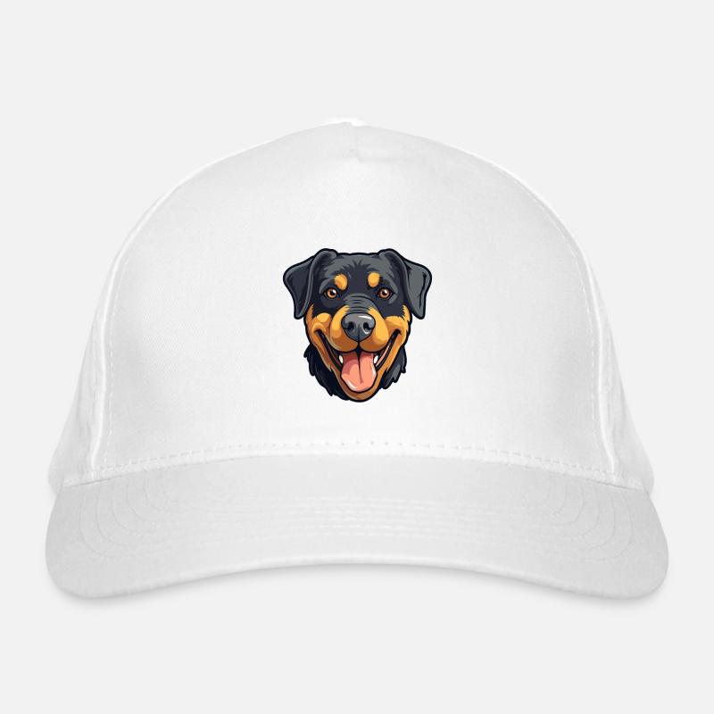 Rottweiler chien race aquarelle dessin animé kawaii cli Casquette classique bio