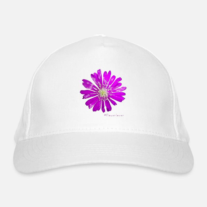 Blumenliebhaber Nº 17 - Bio-Baseballkappe - Weiß
