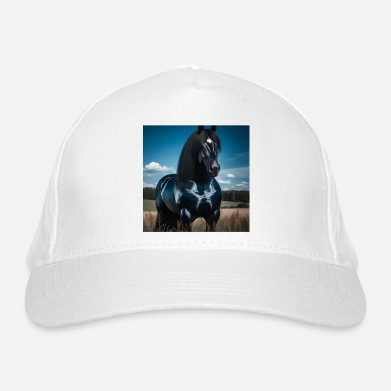 Puissant cheval noir Casquette classique bio