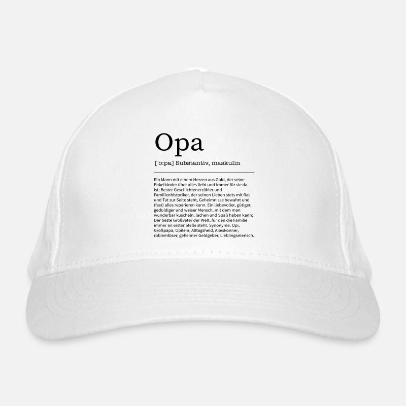 Opa Großvater Danke Spruch Definition Geschenkidee Bio-Baseballkappe