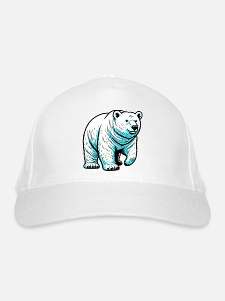 Eisbär - Bio-Baseballkappe - Weiß