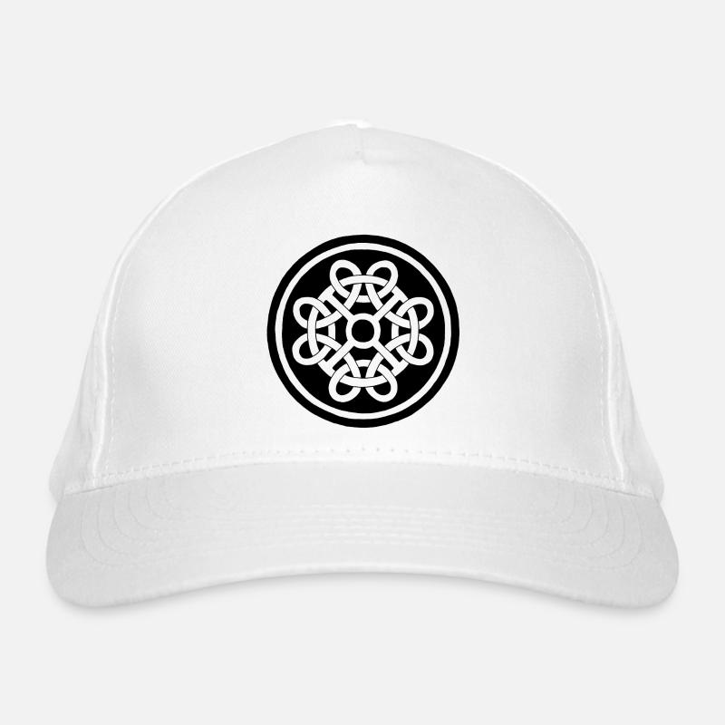 Fleur celte et talisman noir Casquette classique bio