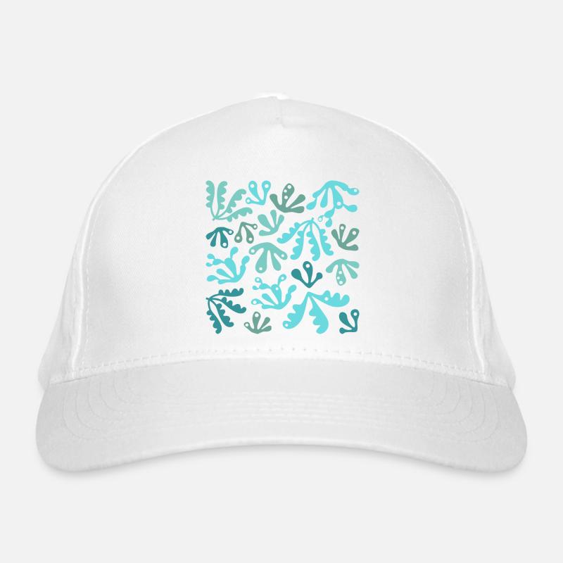 Abstrait Corail L Bleu Turquoise Tons Casquette classique bio