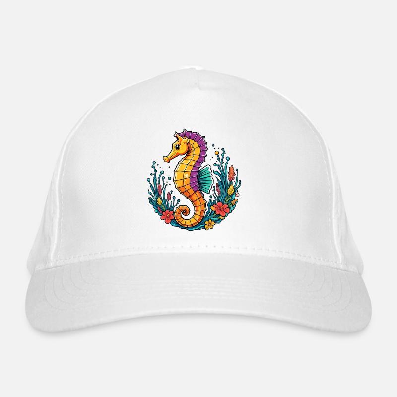Seepferdchen Bio-Baseballkappe