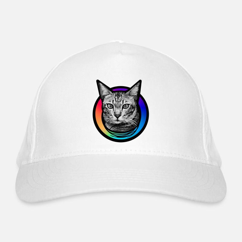 Regenbogen-Katze Bio-Baseballkappe