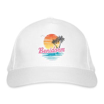 Benidorm Beach - Organic Baseball Cap - white - Front