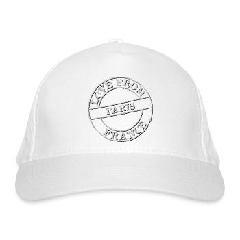 Paris - Bio-Baseballkappe - Weiß - Vorne