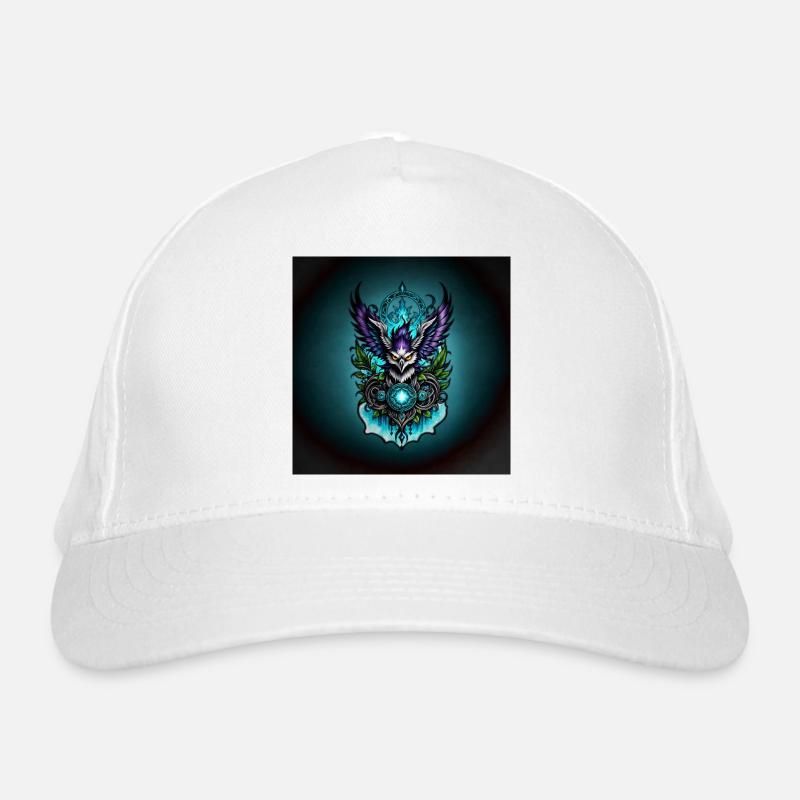 Eule mit magischen Elementen. Bio-Baseballkappe