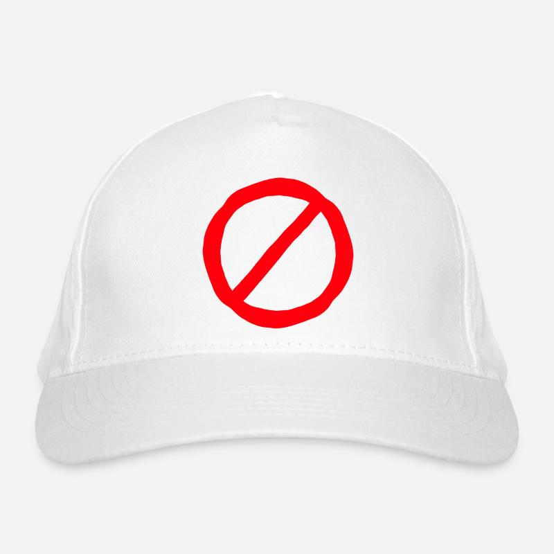 Prohibition sign comic style Organic Baseball Cap