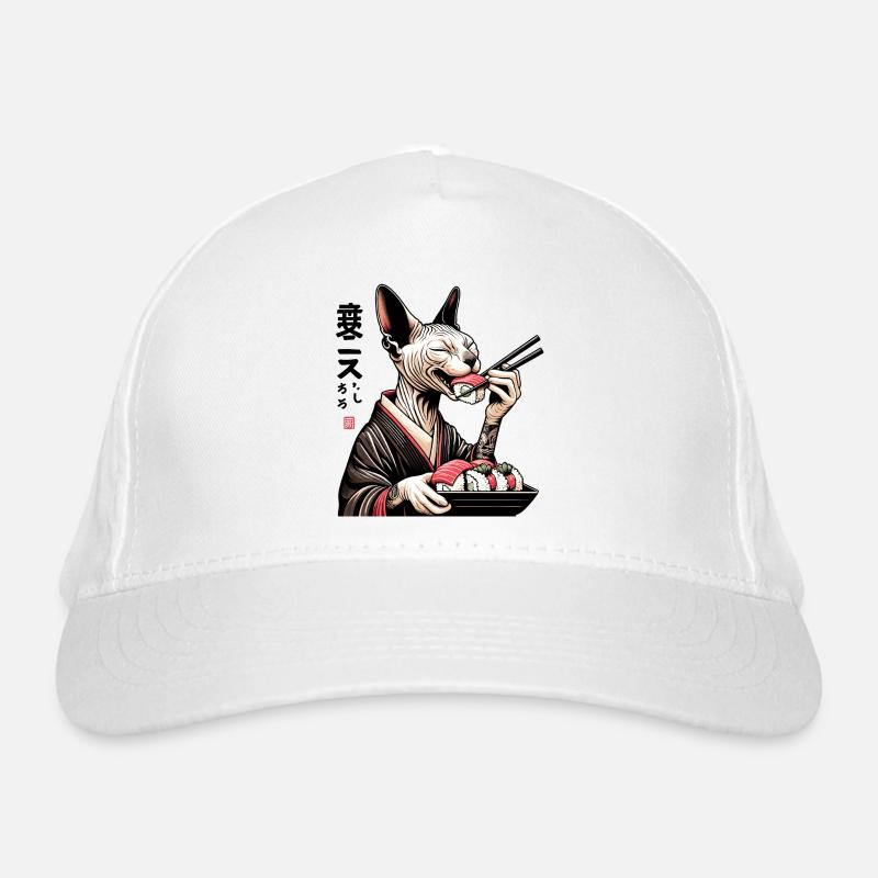Sushi Sphynx Cat Maki Kimono Cadeau Casquette classique bio