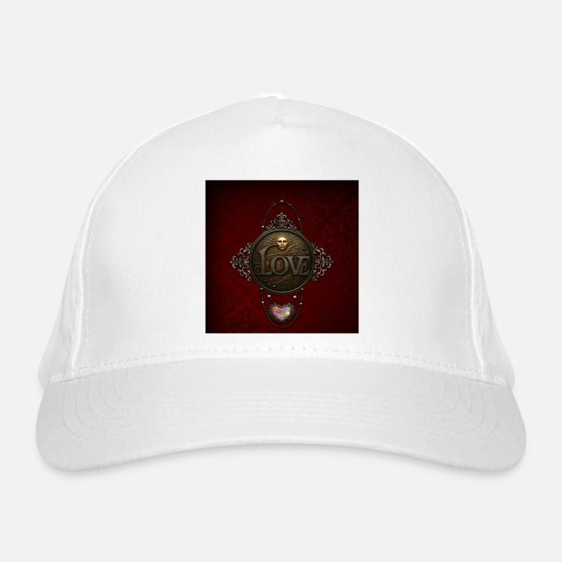 Das Emblem der Liebe - Bio-Baseballkappe - Weiß