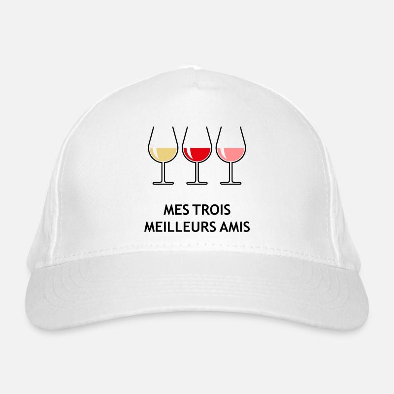 Mes Trois Meilleurs Amis (Vin / Bombé Ouvert) Casquette classique bio