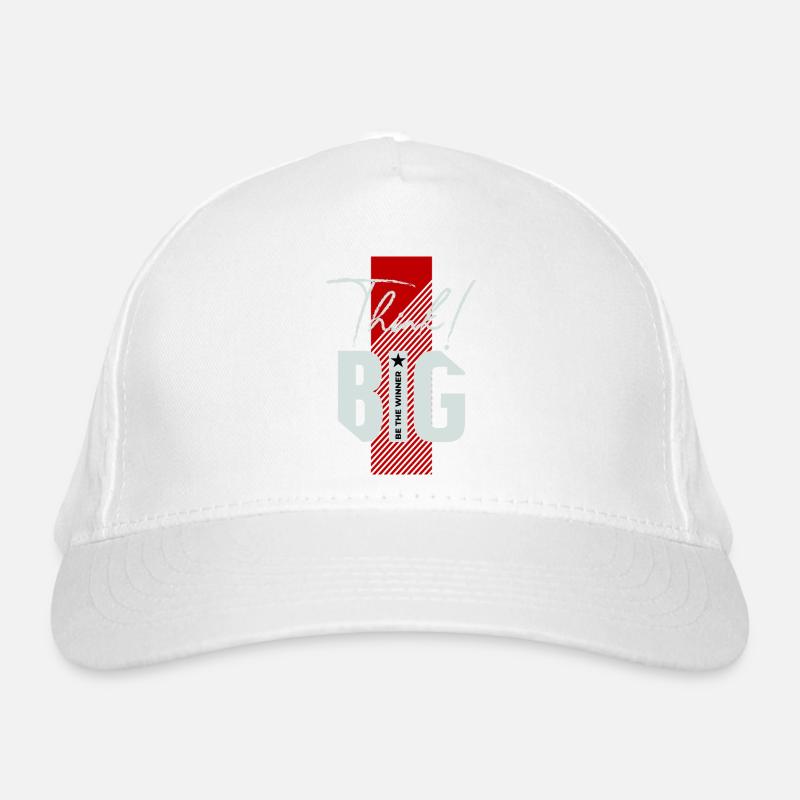 Think big! - Bio-Baseballkappe - Weiß