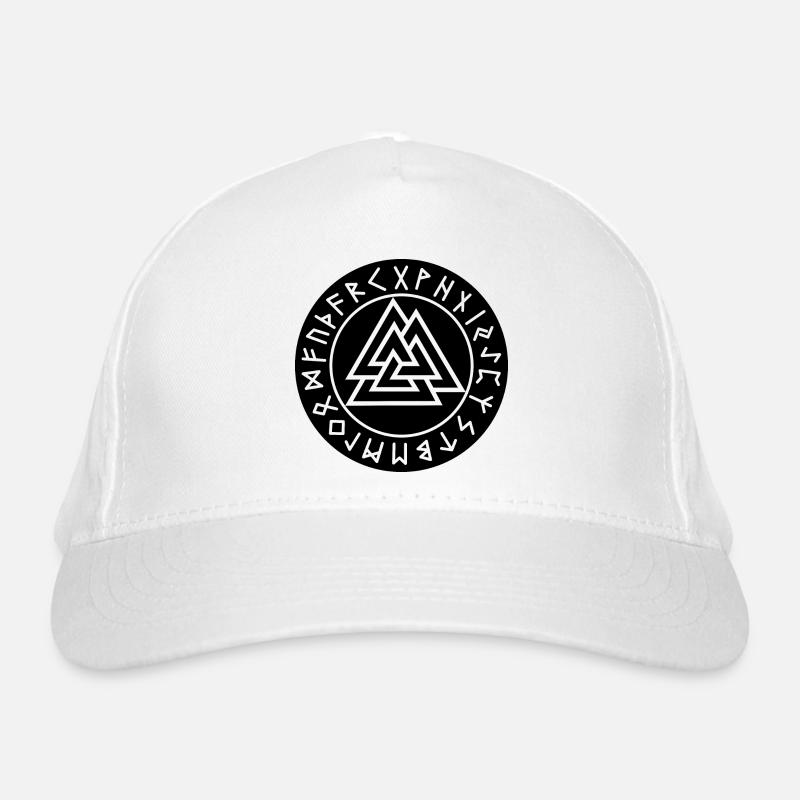 Valknut schwarzer Runenkreis Bio-Baseballkappe