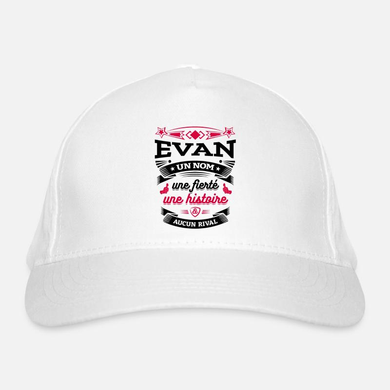 EVAN UN NOM UNE FIERTÉ AUCUN RIVAL Casquette classique bio